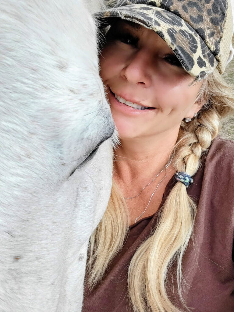 Beyond Publishing Author Karri Lynn Gage with a horse